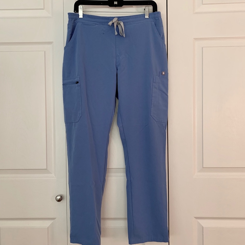 FIGS Yola Skinny Scrub Pants - ceil blue